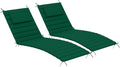 Sundale Outdoor Olefin Quilted Lounge Cushion Set of 2, Patio Foldable Chaise by SundaleOutdoor