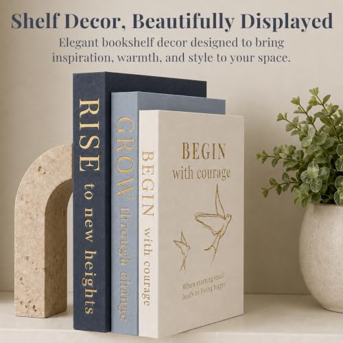 Decorative Books for Home Decor | Elevate your Bookshelf Decor with Coffee Table Books (Fake Books Set of 3) | Faux Books for Decoration | Hollow Book Box with Hidden Storage | Decorative Storage Box - Image 5