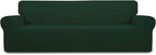 Easy-Going Stretch 4 Seater Oversized Sofa Couch Cover Dark Green | 1-Piece by Easy-Going