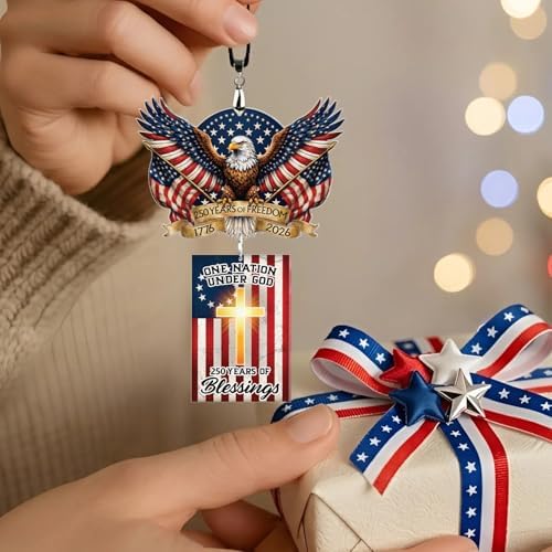 250th Anniversary America Ornament 1776-2026 - Bald Eagle - Image 4