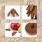 Yuoyar Wooden Tree-Shaped Trivets Set for Coffee Table, Kitchen - Image 6