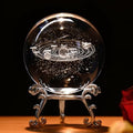 IFOLAINA 3D Solar System Crystal Ball 60mm Laser Engraved Glass Sphere by IFOLAINA