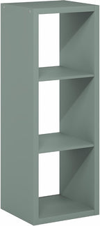 Furinno Cubicle Book Shelf, 3-Cube Bookshelf, Extra Thick Frame Horizontally & - Image 8