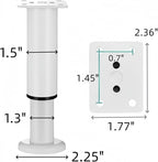4PCS Adjustable 7.08-12.2 Inch Metal Furniture Legs White Furniture Replacement - Image 2