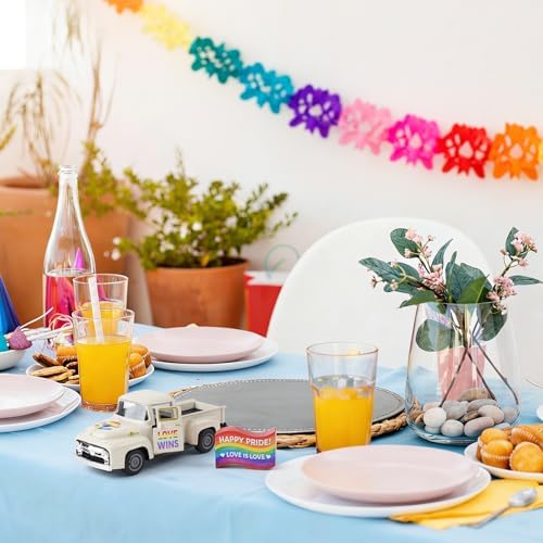 Pride Rainbow Truck Decor, LGBTQ Pride Month Decorations, Tiered Tray Decor, Love is Love Tabletop Centerpiece, Rustic Farmhouse Rainbow Home Kitchen Party Decor - Image 6