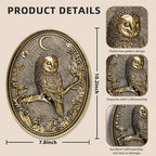 Vintage Owl Wall Sculpture,Antique Wall Decor,William Morris Wall Art - Image 2
