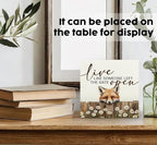 Fox Wooden Box Sign - Rustic Farmhouse Live Like Someone Left the Gate Open Signs for Home Decor,Farm Cottagecore Animal Office Kitchen Bedroom Decor,Fox Gifts for Women Men, 6x6 - Image 3