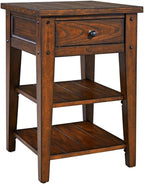 Pemberly Row Transitional Wood Chair Side Table, 26 in H x 18 in W x 18 in D by PEMBERLYROW