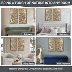 Madison Park Wall Décor for Living Room - Birch Palms Botanical Two-Tone, Home Accent Modern Kitchen Dining Decoration, Ready to Hang 2-Piece Wood Panel Set for Bedroom, 16"W x 32"H, Dark Palm - Image 5