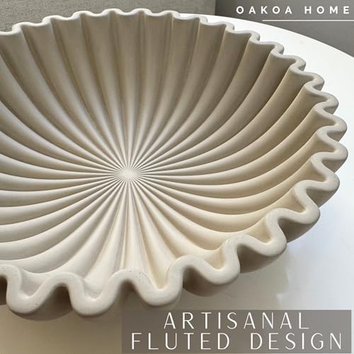 OAKOA Concrete Bowl Decor - Organic Modern Home Decor - Cement Bowl - Image 5