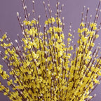 OUKEYI 8 Pcs 29.5“ Long Artificial Jasmine Flowers Tall Fake Flower Bouquet Faux Jasmine Plants Dry Branches for Wedding Home Party Office Party DIY Decor (Yellow), OUKEYI-100882 - Image 3