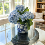 4 PCS Blue Hydrangea Artificial Flowers, Latex UV Resistant Fake Flowers - Image 4
