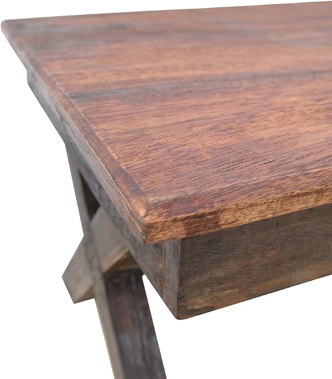 Rustic Farmhouse Coffee Table Handmade from Reclaimed Mixed Woods, 43.3 inch - Image 5