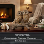 Braxio Owl Statue Home Decor - 7.5 Inch Resin Owl Couple Figurine - Image 6