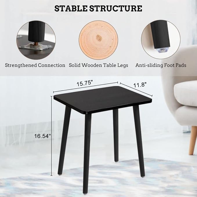 FORAOFUR Side Table, Modern Accent End Table - Image 3