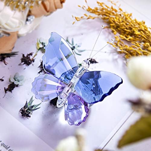 Crystal Cut Butterfly Animal Figurine Ornament Office Table Decor - Image 3