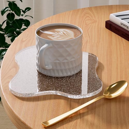 Acrylic Coaster Decorative Plates, Irregular Bar Drink Coaster,Perfect for Tabletop Protection and Accessories Display. by Leadiy