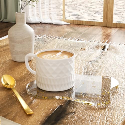 Acrylic Coaster Decorative Plates, Irregular Bar Drink Coaster, Clear Cloud Shape Coffee Cup Coaster, Perfect for Tabletop Protection and Accessories Display.(Gold) - Image 2