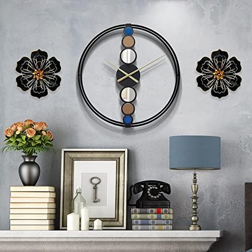 Metal Flower Wall Art Decor, 8.3" Rustic Modern Floral Sculpture, Distressed Iron Wall Hanging Home Decoration Accent Artworks for Indoor Kitchen Bedroom Living Room Office Outdoor Garden Patio - 06 - Image 3
