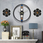 Metal Flower Wall Art Decor, 8.3" Rustic Modern Floral Sculpture, Distressed Iron Wall Hanging Home Decoration Accent Artworks for Indoor Kitchen Bedroom Living Room Office Outdoor Garden Patio - 06 - Image 3