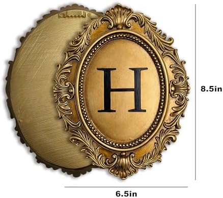 Stylor Vintage HOME Sign Gallery Wall Decor - Letters with Gold Frame Wall Sculpture, Antique Victoria Hanging Decor for Home Entryway, Oval Baroque Family Living Room Art - Image 2