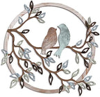 Ferraycle Metal Wall Art Bird Branches Hanging Ornament, Fresh Color by Ferraycle