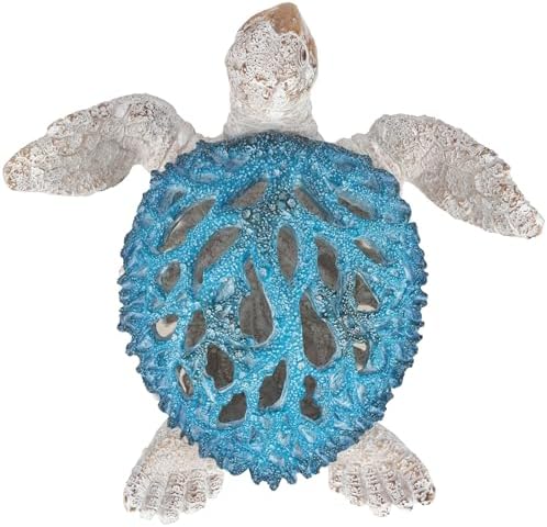 VVGIFTS Ocean White Sea Turtle Coral Reef Beach Coastal Home Shelf Decor - Image 3