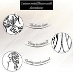 Photect 3 Pcs Metal Wall Art Minimalist Woman Line Decor, Stylish, Black - Image 5