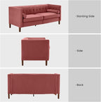 Dreamsir 78'' W Velvet Sofa, Mid-Century Love Seats Sofa Furniture - Image 6