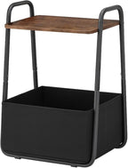 Rustic Brown Metal Frame Nightstand - Image 4