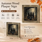 Witches Forest Wood Plaque Sign, Farmhouse Halloween Gothic Desk Decor 49 - Image 2