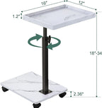 C Table End Table Adjustable Height, 360°Swivel TV Tray Table - Image 3