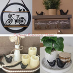 Notakia Small Bird Figurines Black Bird Statues Home Decor for Table Shelf - Image 4