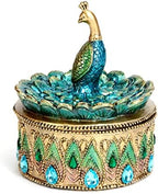 Bits and Pieces Peacock Jewelry Box Small Trinket Box by BitsandPieces