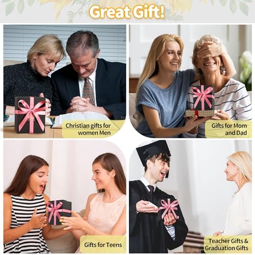 Bible Verse Jar (KJV) - Christian Gifts For Women, Men, Mom, Dad, Teen，Birthday Gifts For Women, Religious Graduation Gift For Her，Prayer Hope Jar With Greeting Card & 48-inch Ribbon Bow。 - Image 6