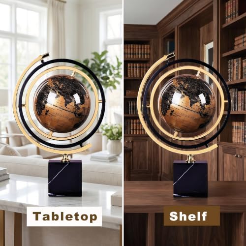 Modern Marble Sculpture, Abstract Art Inspired Tabletop Statue Decor - Minimalist Sculpture Home Decor for Living Room Shelf Desk Office - Unique Housewarming Gift, Black Solid Marble Base - Image 3
