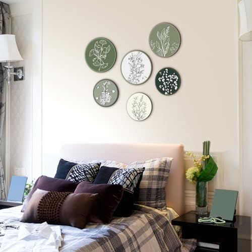 Barydat 6 Pcs Boho Wooden Plant Wall Art Decor,Greenery,8 Inch, 10 Inch - Image 4