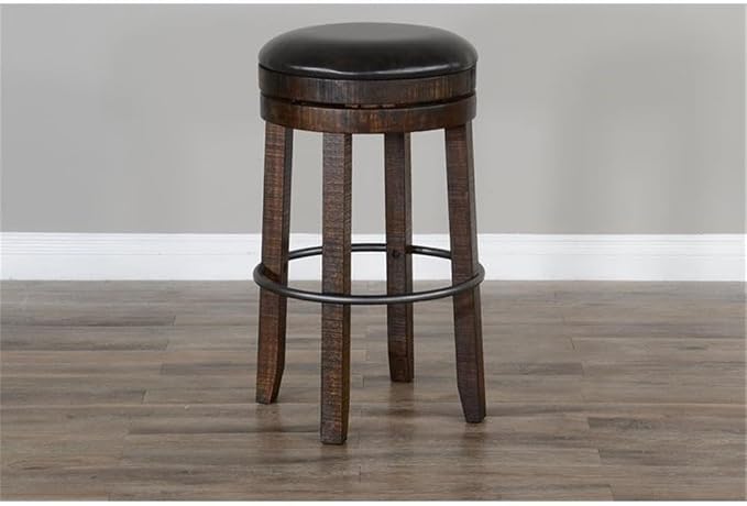 Pemberly Row 3-Piece Set with Gorgeous Bar Unit and 2 Backless Swivel BarStools - Image 7
