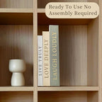 Aesthetic Decorative Books, Set of 3 Linen Faux Books for Decoration - Image 5