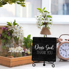 Modern Farmhouse Decor, Home Decor For Living Room, Boho Chic Aesthetic Shelf Decorations, Christian Dear God Sign, Farm House Entryway Tv Stand Fireplace Coffee Table Decoration (03) - Image 3