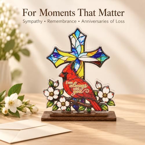 Christian Cardinal Memorial Gifts, Cardinal Decor Acrylic Plaque for Women - Image 6