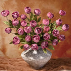 Waipfaru 6 Pcs Faux Peonies Artificial Flowers for Vase, 27"- Warm Pink by Waipfaru