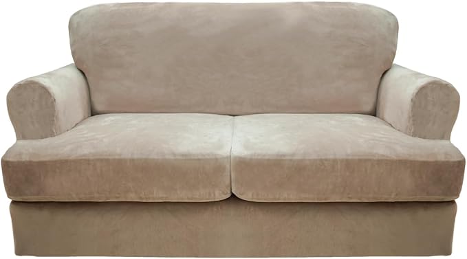 CUCRAF Cushion Sofa Cover 3 Piece Slipcovers, Soft Thick Velvet Couch Cover by CUCRAF