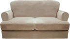 CUCRAF Cushion Sofa Cover 3 Piece Slipcovers, Soft Thick Velvet Couch Cover by CUCRAF