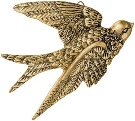 1 Piece Vintage Swallow Wall Decor, 4.7 Inch 3D Resin Bird Art Sculpture by Kathfly