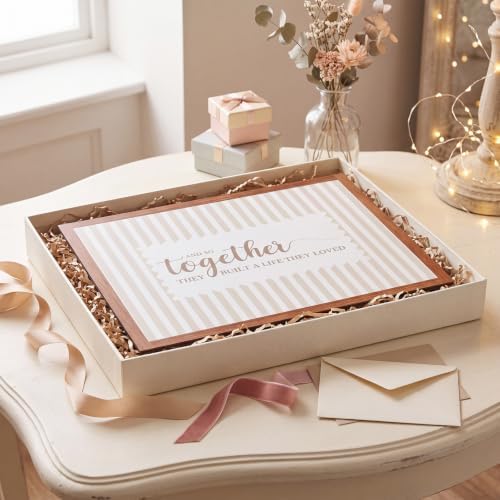 Jetec Together They Built a Life They Loved Rustic Wood Sign, Beige Striped - Image 6