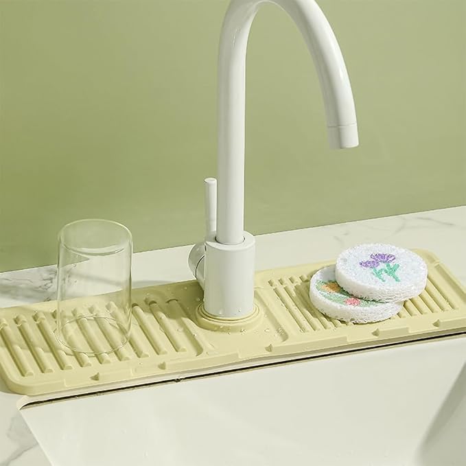 Faucet Mat for Kitchen Sink, 2024 Upgrade Faucet Guard Draining Mat Silicone - Image 6