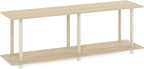 Furinno Turn-N-Tube No Tools Modern Rectangle Side Table, Bauhaus Oak/Beige - Image 5