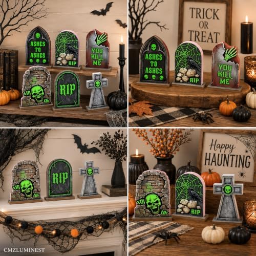 Halloween Tombstone Decor, Halloween Table Decorations Indoor for Home - Image 6