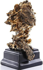 H&W Sandstone Lion Statue, The King of Beast, Collectible Figurines, Golden - Image 2